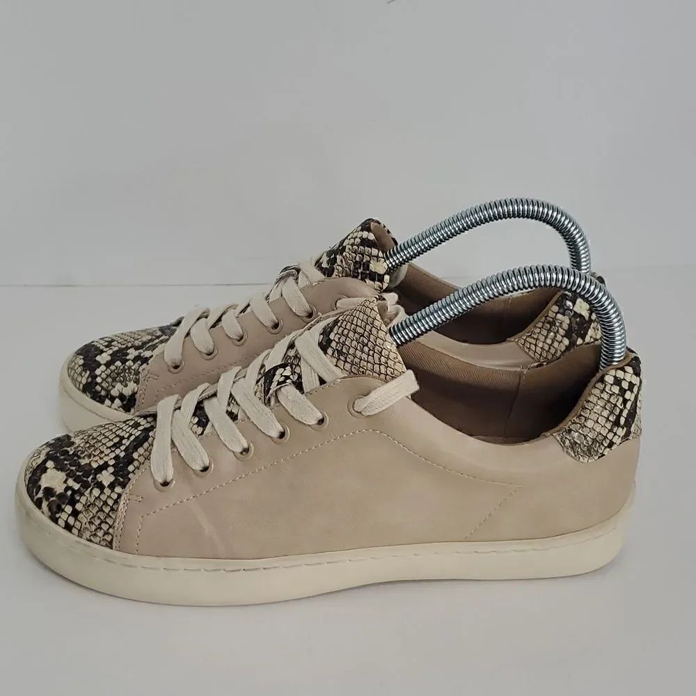 White Raven Impulse Faux Leather Python Sneakers Size 6.5 - Picture 3 of 11